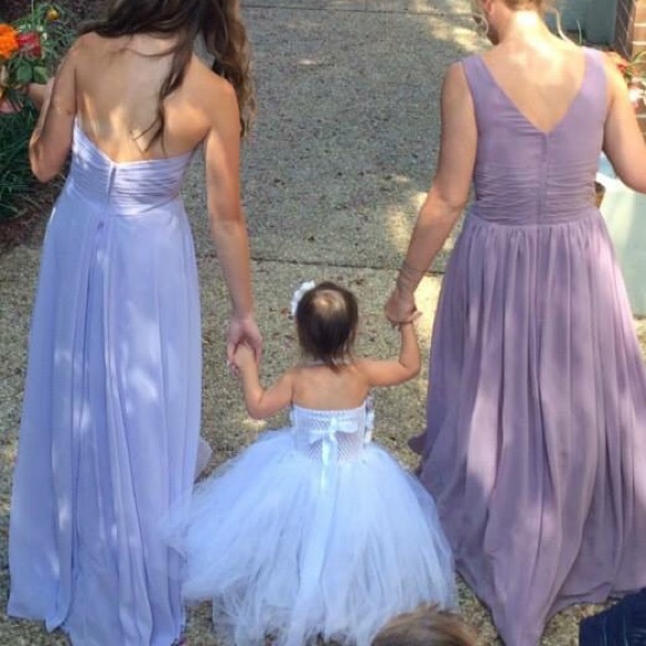 ⭐️Lavender Chiffon Long Bridesmaid Dress V-neck - Picture 5 of 6